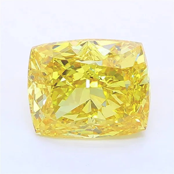 2.51ct Cushion modified Lab Grown Diamond (Colour Fancy Vivid Yellow, Clarity VVS2, IGI Certified)