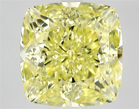 2.51ct Cushion modified Natural Diamond (Colour Fancy None Yellow, Clarity VVS1, Cut EX, GIA Certified)