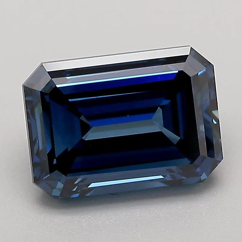 2.51ct Emerald Lab Grown Diamond (Colour Fancy Deep Blue, Clarity VS1, IGI Certified)