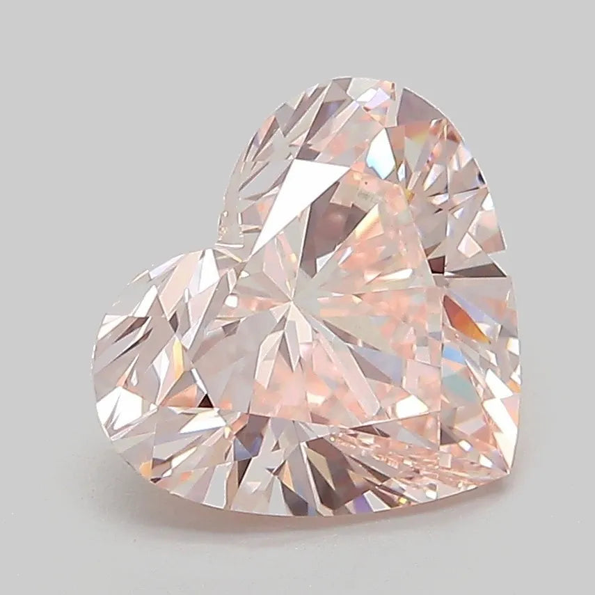 2.51ct Heart Lab Grown Diamond (Colour Fancy Pink, Clarity VVS2, IGI Certified)