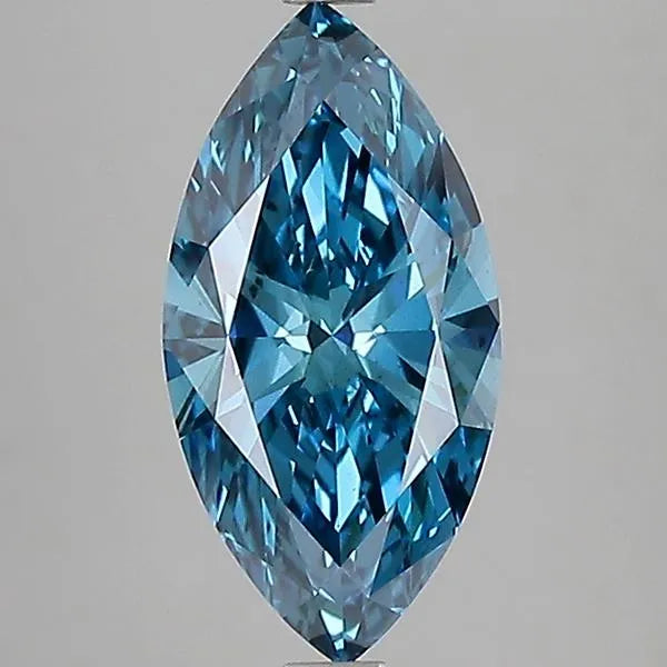 2.51ct Marquise Lab Grown Diamond (Colour Fancy Vivid Blue, Clarity SI1, IGI Certified)
