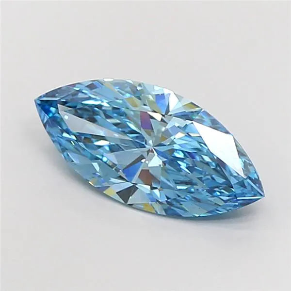 2.51ct Marquise Lab Grown Diamond (Colour Fancy Vivid Blue, Clarity VS1, IGI Certified)