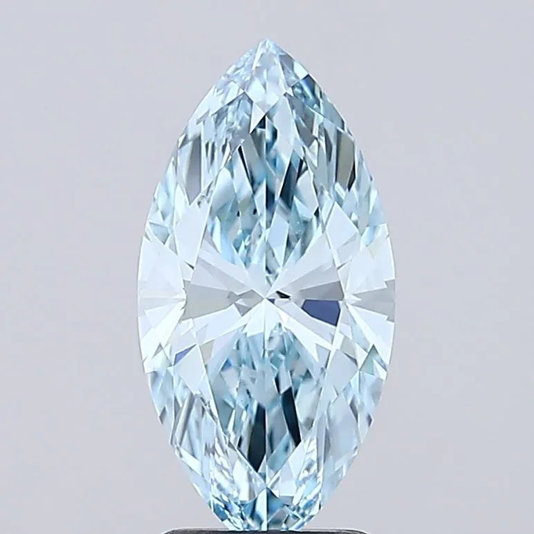 2.51ct Marquise Lab Grown Diamond (Colour Fancy Vivid Blue, Clarity VVS2, IGI Certified)