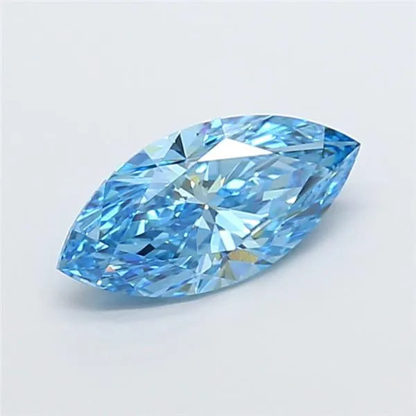 2.51ct Marquise Lab Grown Diamond (Colour Fancy Vivid Blue, Clarity VVS2, IGI Certified)