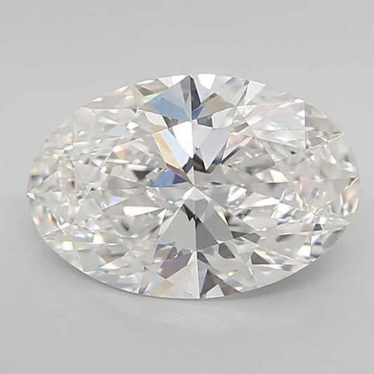 2.51ct Oval Lab Grown Diamond (Colour F, Clarity IF, Cut EX, IGI Certified)