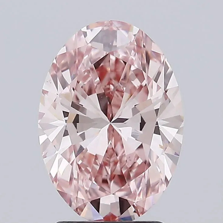 2.51ct Oval Lab Grown Diamond (Colour Fancy Intense Pink, Clarity VS1, IGI Certified)