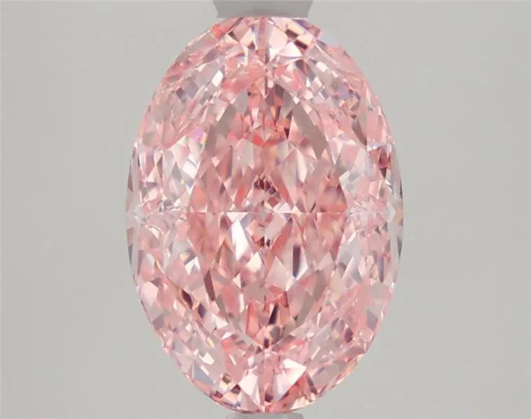 2.51ct Oval Lab Grown Diamond (Colour Fancy Vivid Pink, Clarity VS1, IGI Certified)