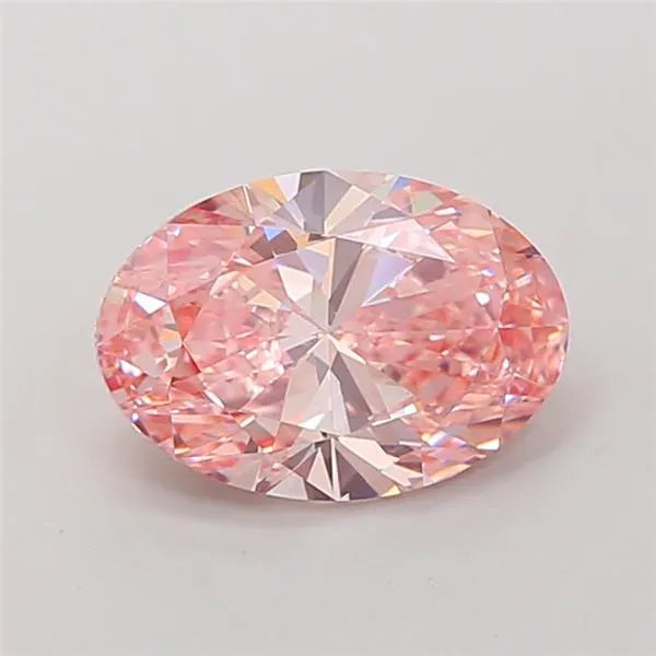 2.51ct Oval Lab Grown Diamond (Colour Fancy Vivid Pink, Clarity VS1, IGI Certified)