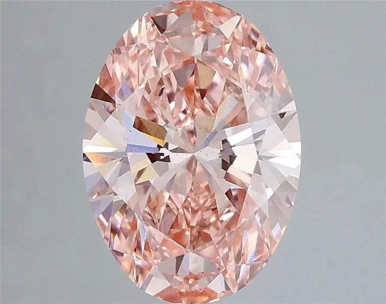 2.51ct Oval Lab Grown Diamond (Colour Fancy Vivid Pink, Clarity VS2, IGI Certified)