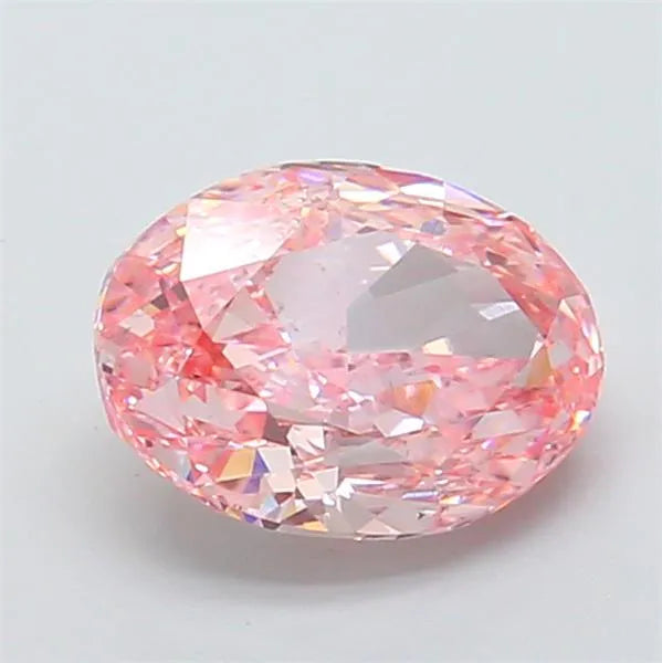 2.51ct Oval Lab Grown Diamond (Colour Fancy Vivid Pink, Clarity VS2, IGI Certified)