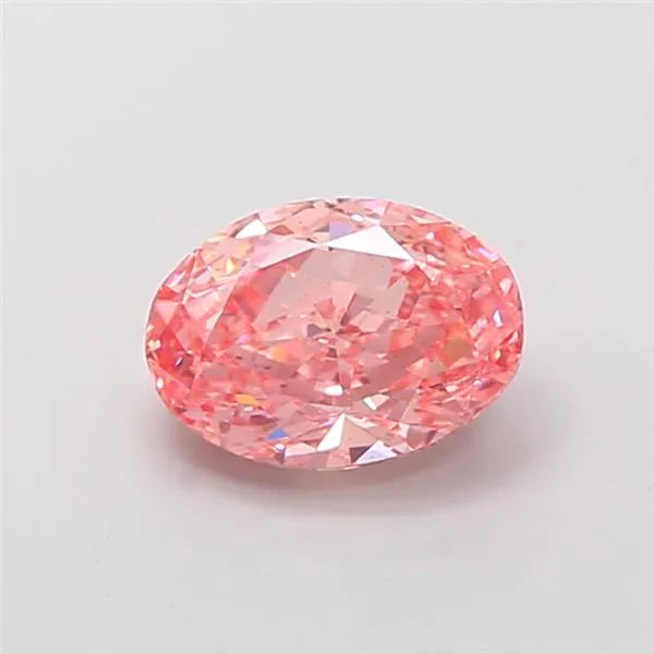 2.51ct Oval Lab Grown Diamond (Colour Fancy Vivid Pink, Clarity VS2, IGI Certified)