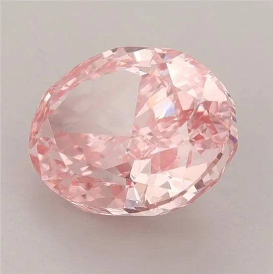 2.51ct Oval Lab Grown Diamond (Colour Fancy Vivid Pink, Clarity VVS2, IGI Certified)