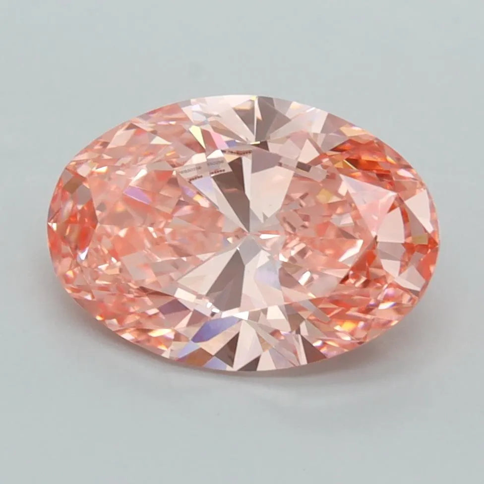 2.51ct Oval Lab Grown Diamond (Colour Fancy Vivid Pink, Clarity VVS2, IGI Certified)