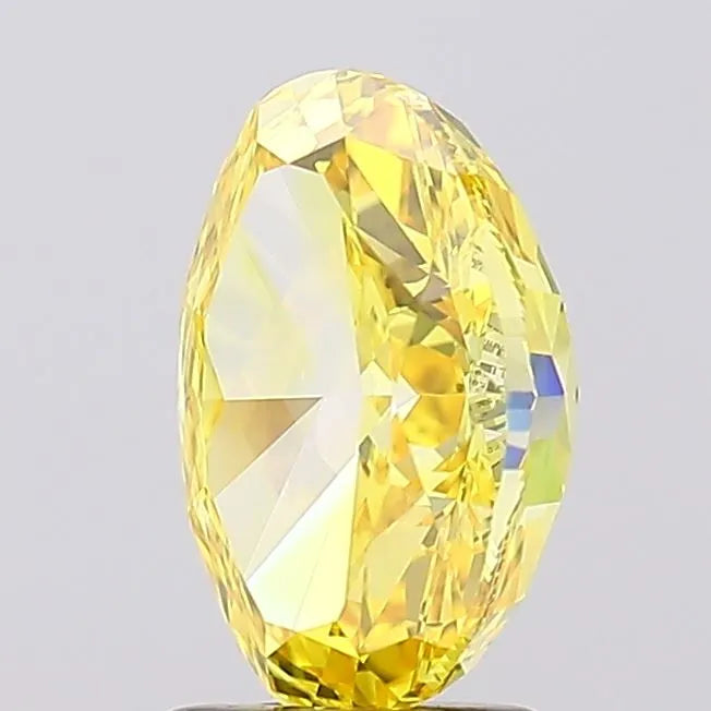 2.51ct Oval Lab Grown Diamond (Colour Fancy Vivid Yellow, Clarity VVS1, IGI Certified)