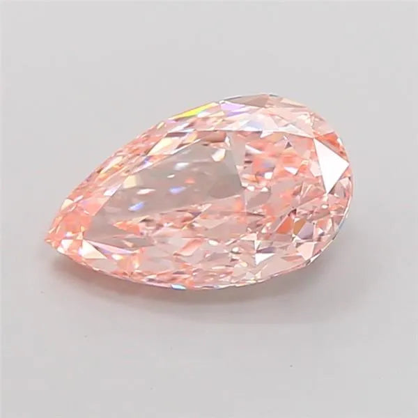 2.51ct Pear Lab Grown Diamond (Colour Fancy Intense Orangey Pink, Clarity VS2, IGI Certified)