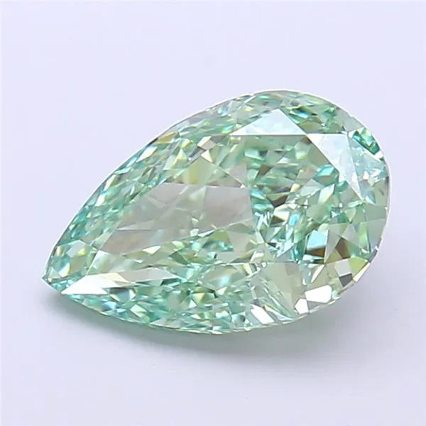 2.51ct Pear Lab Grown Diamond (Colour Fancy Vivid Green, Clarity VVS2, IGI Certified)
