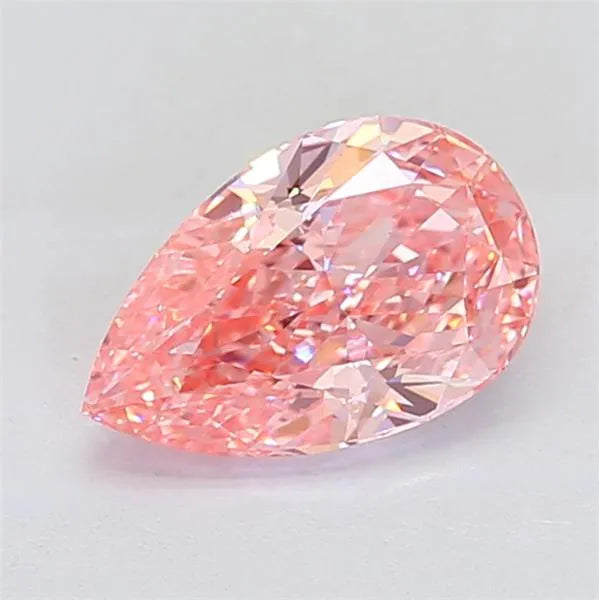 2.51ct Pear Lab Grown Diamond (Colour Fancy Vivid Pink, Clarity VS1, IGI Certified)