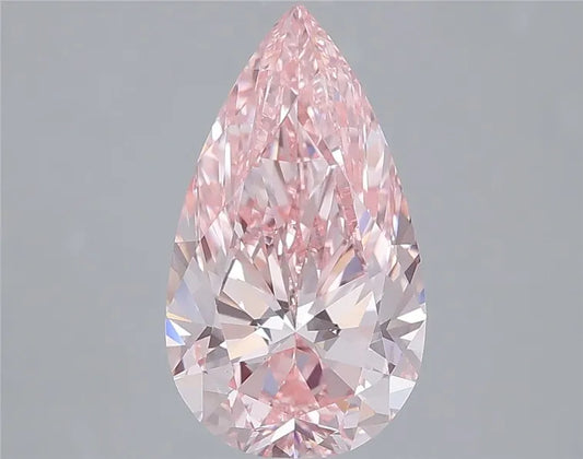 2.51ct Pear Lab Grown Diamond (Colour Fancy Vivid Pink, Clarity VS1, IGI Certified)