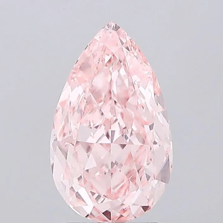 2.51ct Pear Lab Grown Diamond (Colour Fancy Vivid Pink, Clarity VS2, IGI Certified)