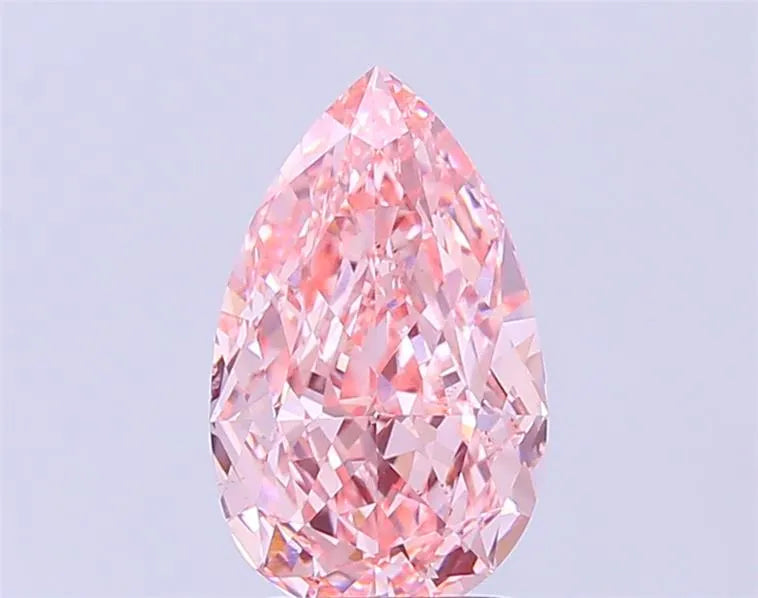 2.51ct Pear Lab Grown Diamond (Colour Fancy Vivid Pink, Clarity VS2, IGI Certified)