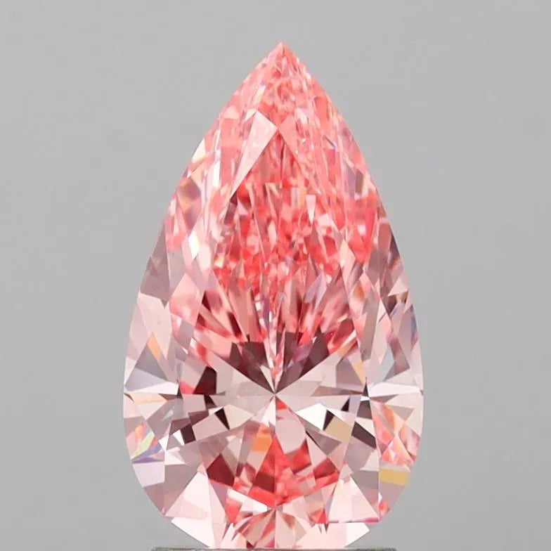 2.51ct Pear Lab Grown Diamond (Colour Fancy Vivid Pink, Clarity VVS2, IGI Certified)