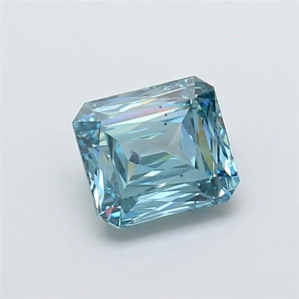 2.51ct Radiant Lab Grown Diamond (Colour Fancy Intense Green Blue, Clarity VS2, IGI Certified)