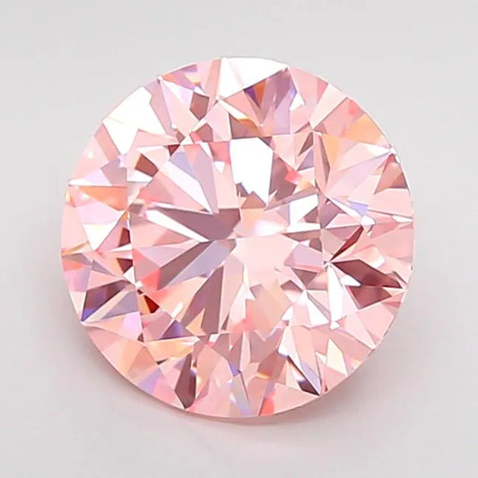 2.51ct Round Lab Grown Diamond (Colour Fancy Intense Pink, Clarity VVS2, Cut ID, IGI Certified)
