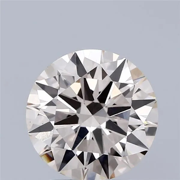 2.51ct Round Lab Grown Diamond (Colour Very Light Brown, Clarity VS1, Cut EX, IGI Certified)