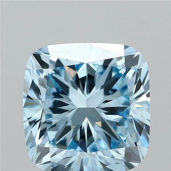 2.52ct Cushion modified Lab Grown Diamond (Colour Fancy Vivid Blue, Clarity VS1, IGI Certified)
