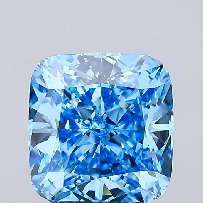 2.52ct Cushion modified Lab Grown Diamond (Colour Fancy Vivid Blue, Clarity VVS2, IGI Certified)
