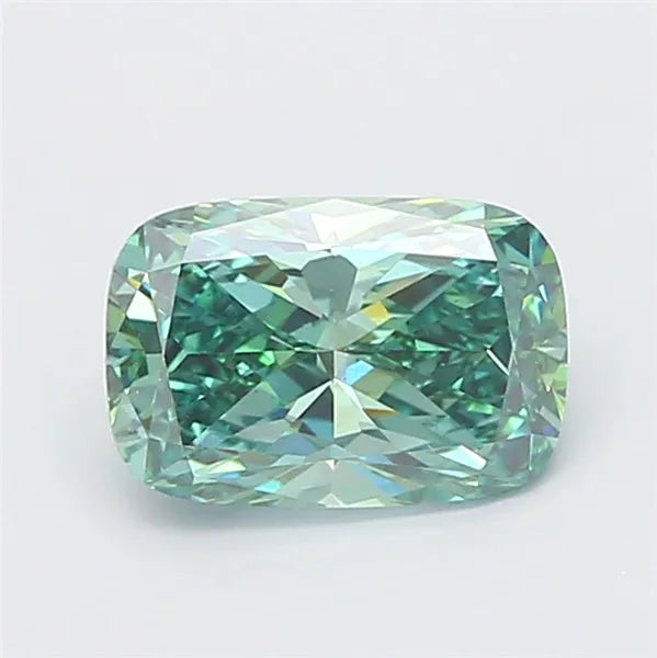 2.52ct Cushion modified Lab Grown Diamond (Colour Fancy Vivid Green, Clarity VS1, IGI Certified)
