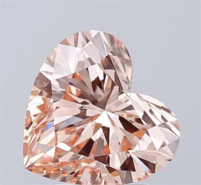 2.52ct Heart Lab Grown Diamond (Colour Fancy Intense Orange, Clarity VS1, IGI Certified)