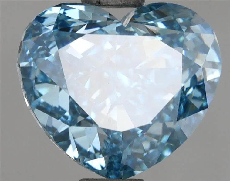 2.52ct Heart Lab Grown Diamond (Colour Fancy Vivid Blue, Clarity VS2, IGI Certified)