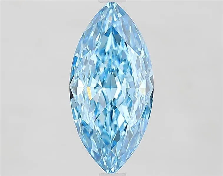 2.52ct Marquise Lab Grown Diamond (Colour Fancy Vivid Blue, Clarity VVS2, IGI Certified)