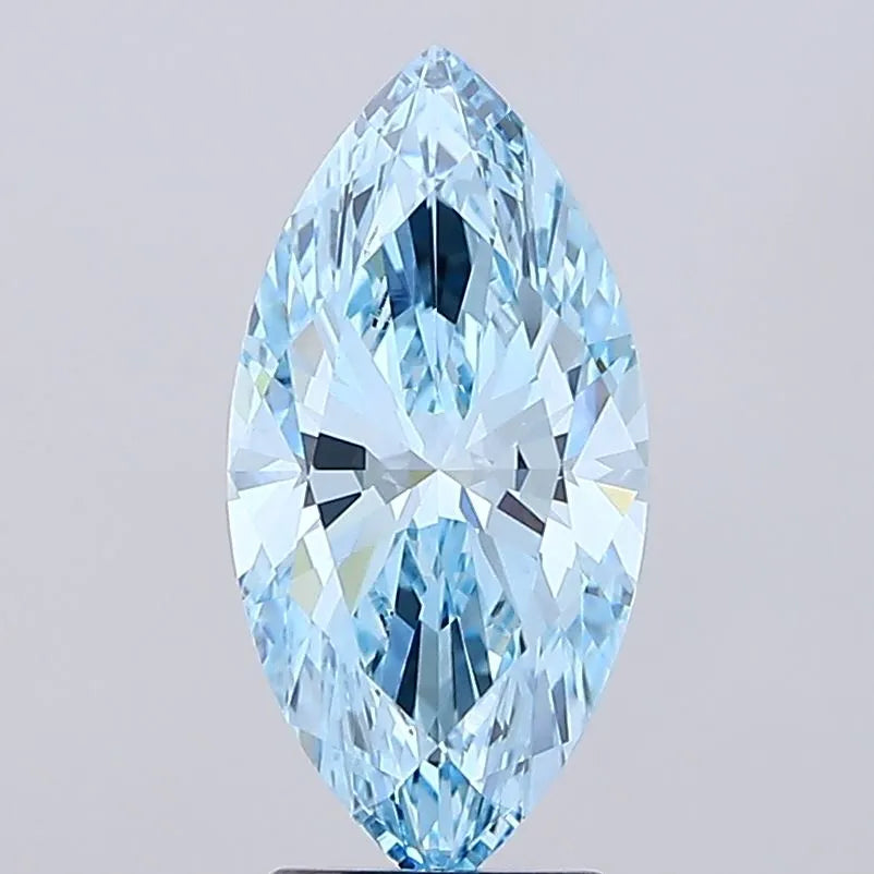 2.52ct Marquise Lab Grown Diamond (Colour Fancy Vivid Blue, Clarity VVS2, IGI Certified)