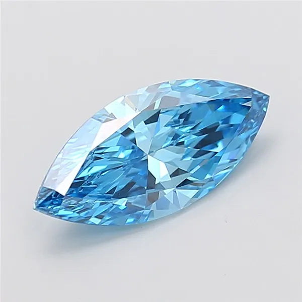 2.52ct Marquise Lab Grown Diamond (Colour Fancy Vivid Blue, Clarity VVS2, IGI Certified)