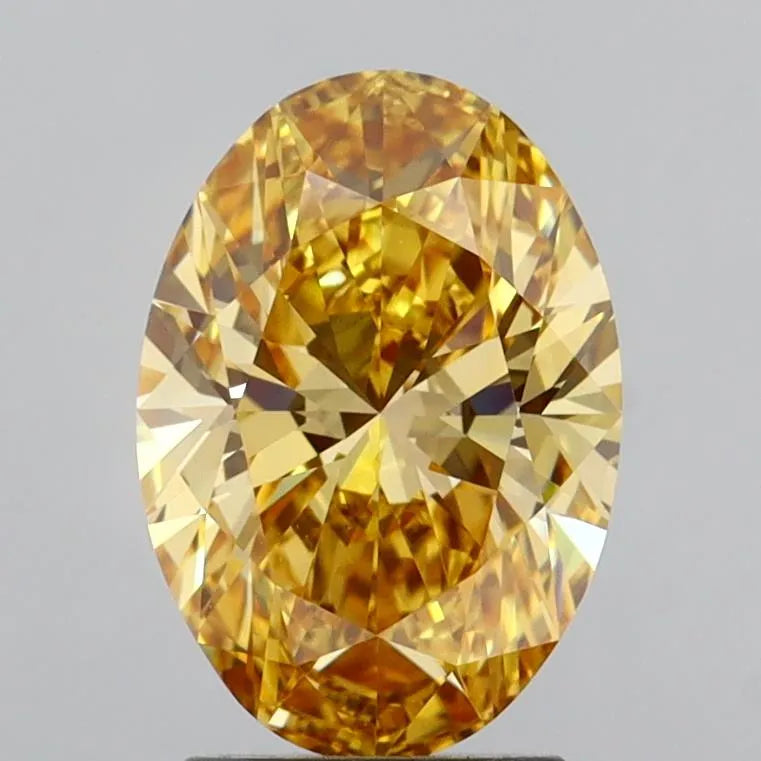 2.52ct Oval Lab Grown Diamond (Colour Fancy Intense Yellow, Clarity VS1, IGI Certified)