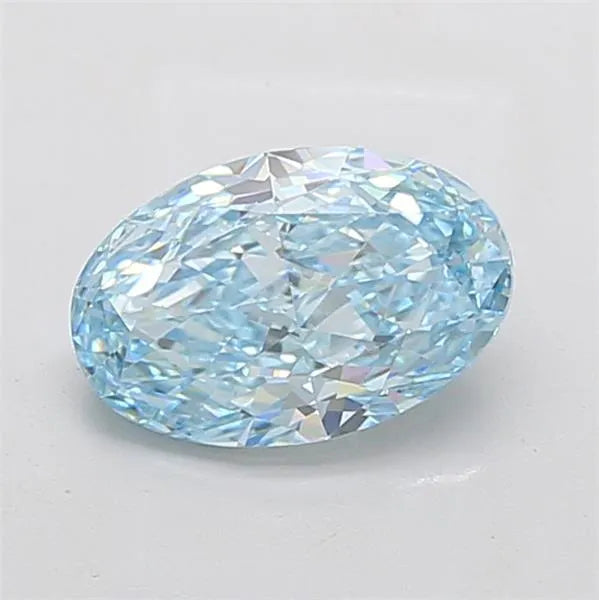 2.52ct Oval Lab Grown Diamond (Colour Fancy Vivid Blue, Clarity VVS2, IGI Certified)