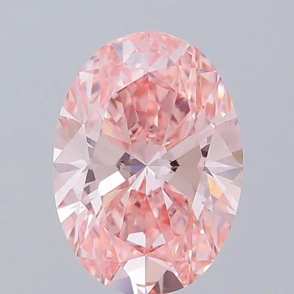 2.52ct Oval Lab Grown Diamond (Colour Fancy Vivid Pink, Clarity VVS2, IGI Certified)