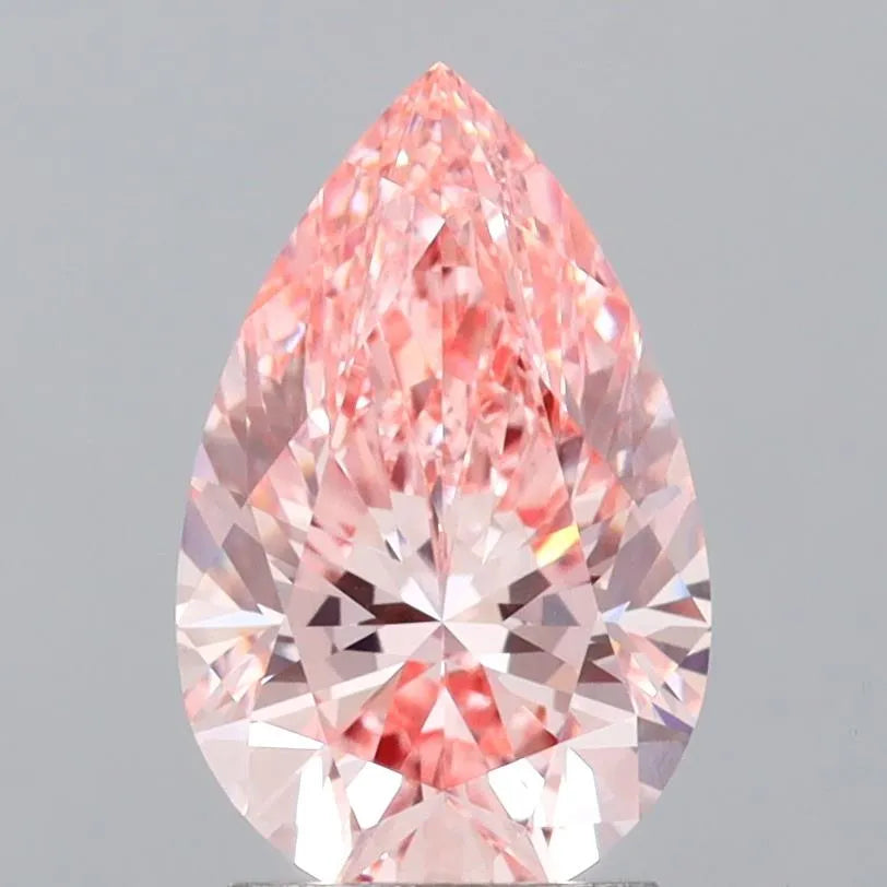 2.52ct Pear Lab Grown Diamond (Colour Fancy Intense Pink, Clarity VVS2, IGI Certified)