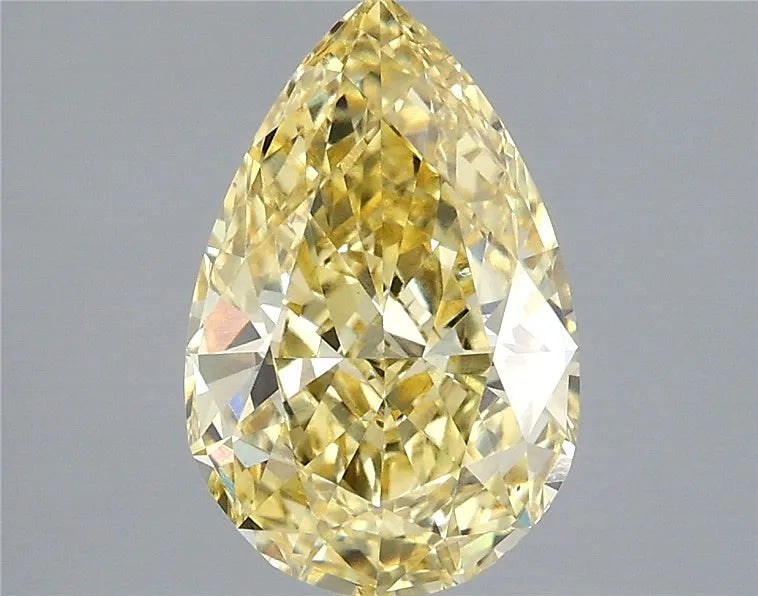 2.52ct Pear Lab Grown Diamond (Colour Fancy Intense Yellow, Clarity VVS2, IGI Certified)