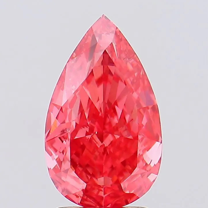 2.52ct Pear Lab Grown Diamond (Colour Fancy Vivid Pink, Clarity VS1, IGI Certified)