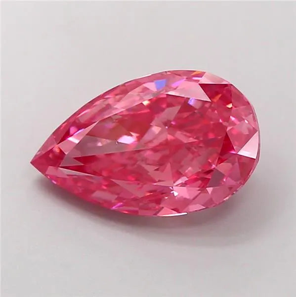 2.52ct Pear Lab Grown Diamond (Colour Fancy Vivid Pink, Clarity VS2, IGI Certified)