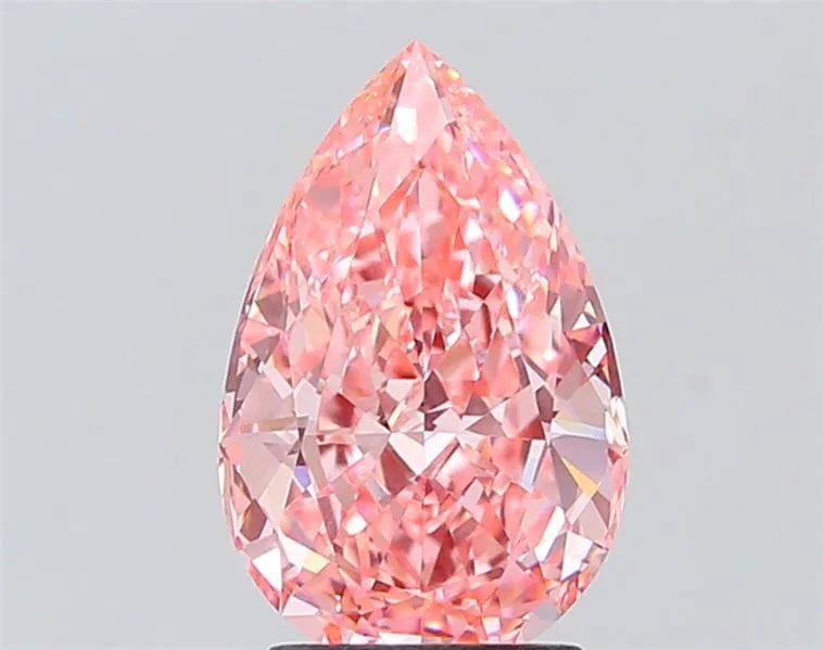 2.52ct Pear Lab Grown Diamond (Colour Fancy Vivid Pink, Clarity VVS2, IGI Certified)