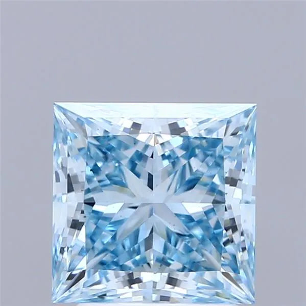 2.52ct Princess Lab Grown Diamond (Colour Fancy Intense Blue, Clarity VS1, IGI Certified)
