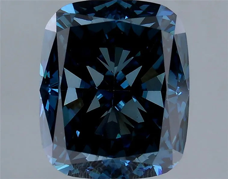 Diamond Cubic Blue 2.53ct Cushion modified Lab Grown Diamond (Colour Fancy Deep Blue, Cla ...