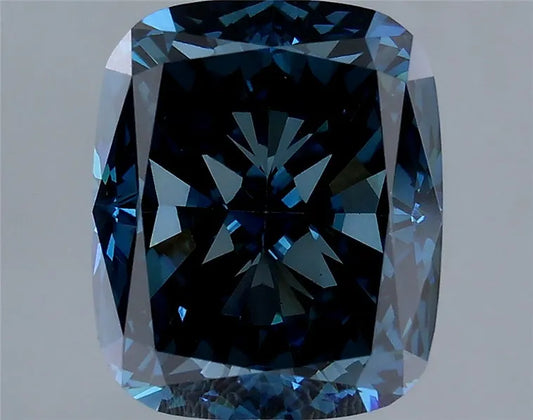 2.53ct Cushion modified Lab Grown Diamond (Colour Fancy Deep Blue, Clarity VS1, Cut VG, IGI Certified)