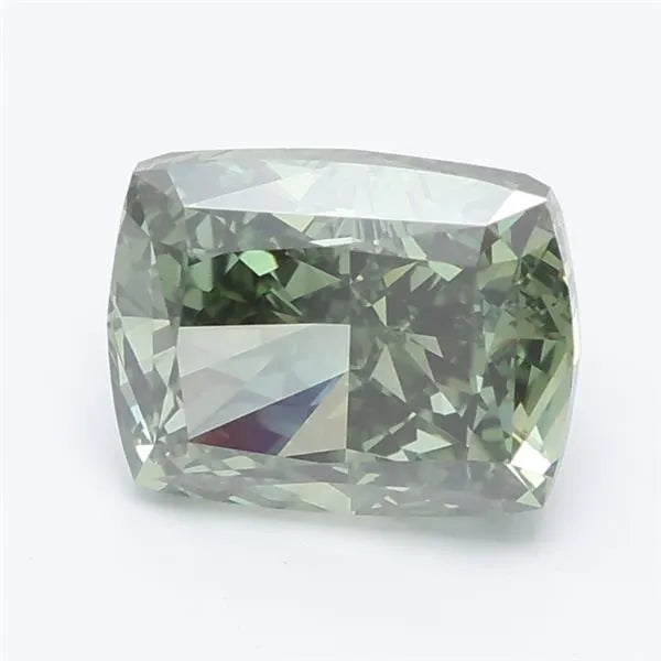 2.53ct Cushion modified Lab Grown Diamond (Colour Fancy Vivid Green, Clarity VVS2, IGI Certified)