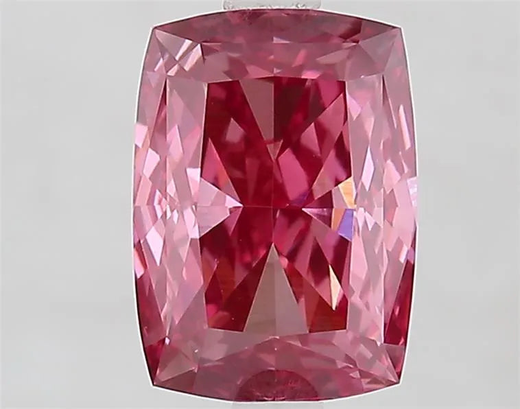 2.53ct Cushion modified Lab Grown Diamond (Colour Fancy Vivid Pink, Clarity VVS1, IGI Certified)