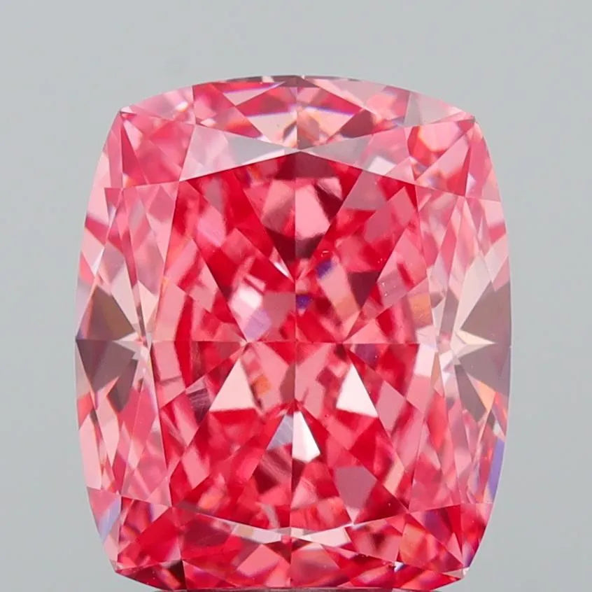 2.53ct Cushion modified Lab Grown Diamond (Colour Fancy Vivid Pink, Clarity VVS2, IGI Certified)